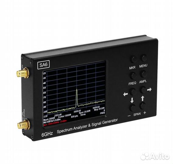 SA6 портативный анализатор спектра 35мгц - 6200мгц