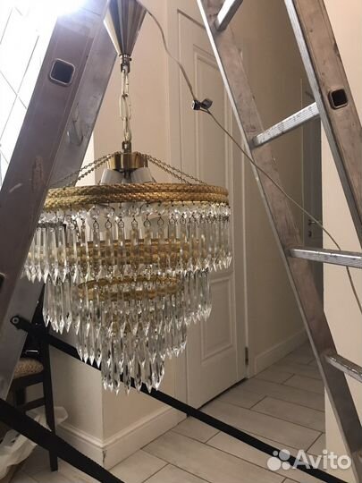 Люстра СССР хрусталь чехословакия