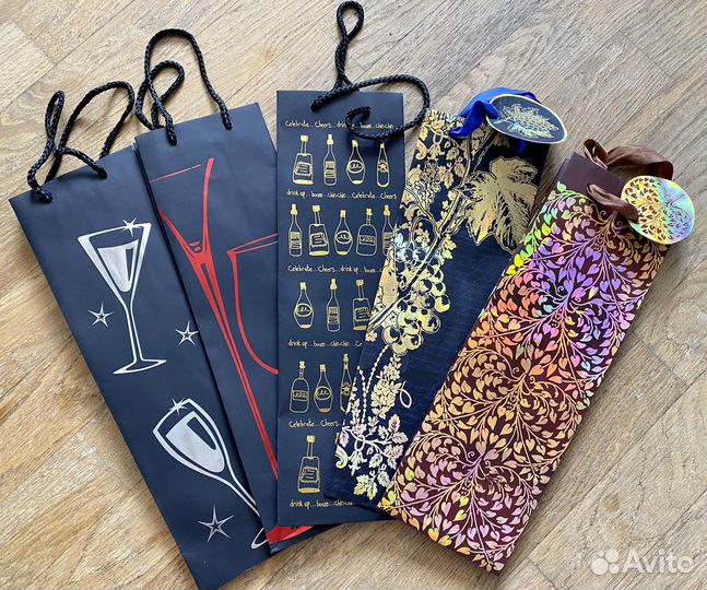 Пакеты подарочные для бутылок