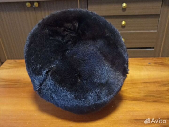 Берет женский норковый темно коричневый