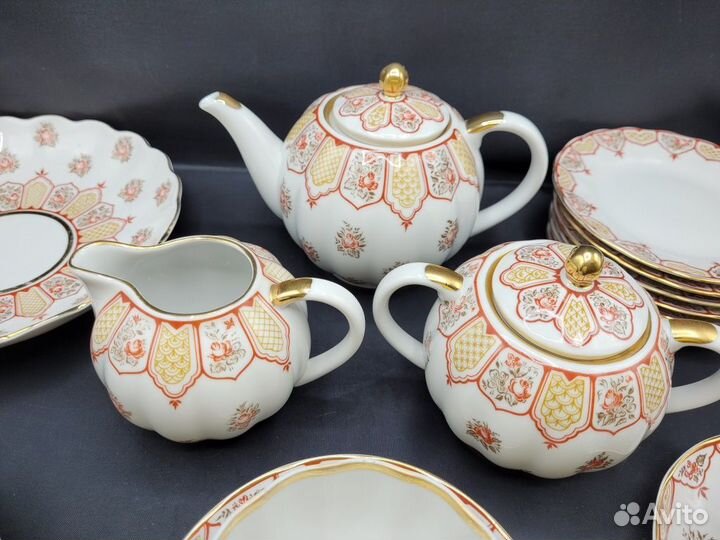 Сервиз чайный 20 предметов Фриз фарфор лфз