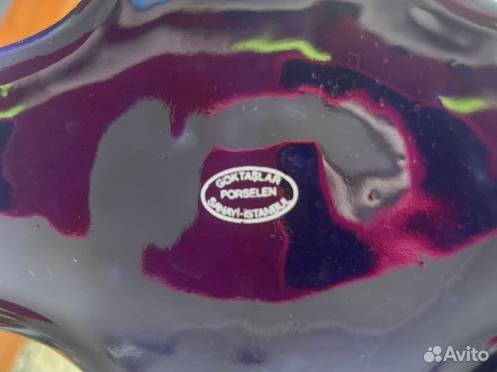 Фарфоровые вазы синий кобальт Турция