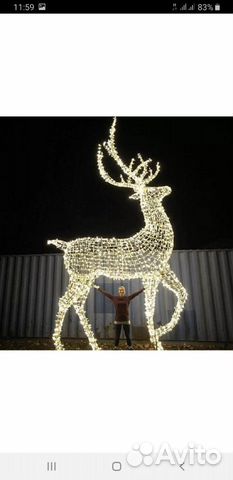 Светодиодный олень большой
