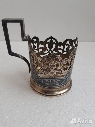 Подстаканник серебряный Кубачи 1957 СССР