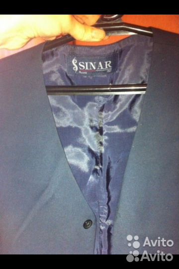 Пиджак и жилет Синар в отличном состоянии(темно-си