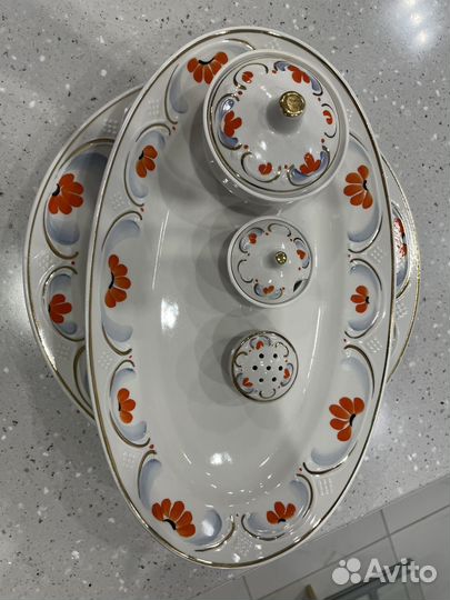 Хайта посуда, кофейный столовый набор фарфор СССР