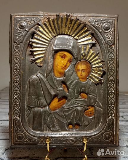 Старинная икона Иверская Богородица