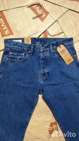 Мужские джинсы Levis 501 классика синий