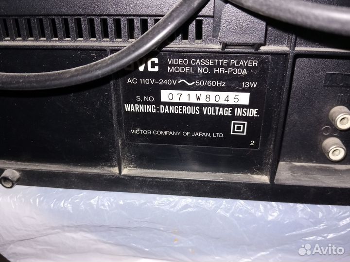 Видеомагнитофон jvc
