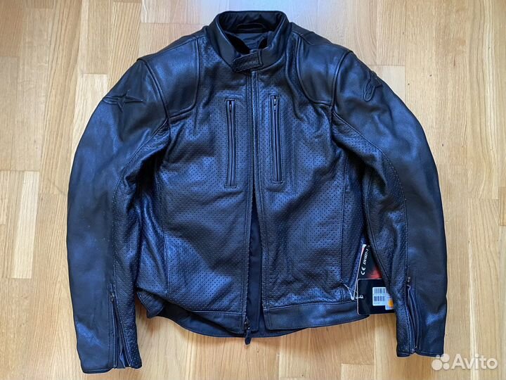 Кожаная мотокуртка Alpinestars NYC (46/S) новая