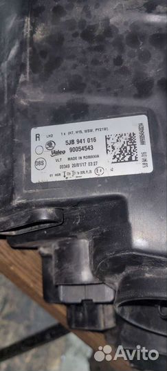 Фара правая skoda rapid