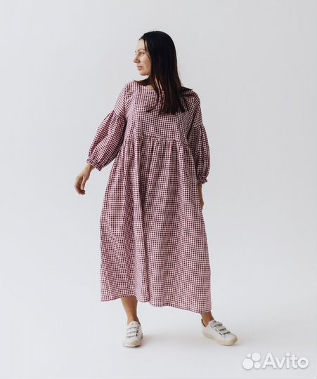 Платье оверсайз свободного кроя из 100% хлопка