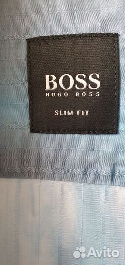 Рубашка, сорочка Hugo Boss голубая, оригинал