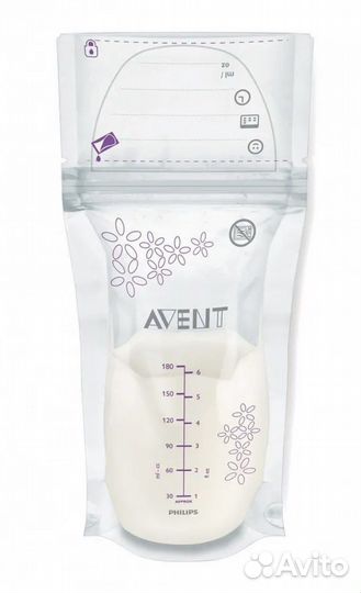 Пакеты для грудного молока Philips Avent 25+20шт