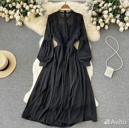 Платье женское 42 44 черное вечернее