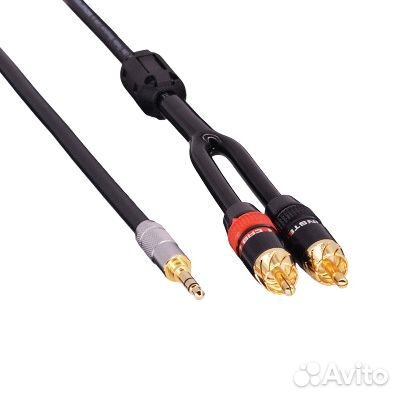 Кабель межблочный 2xRCA - Mini Jack 3.5