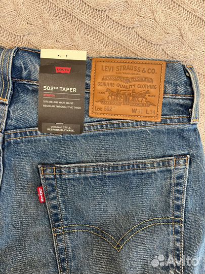 Джинсы мужские levis 502 оригинал W31 L34