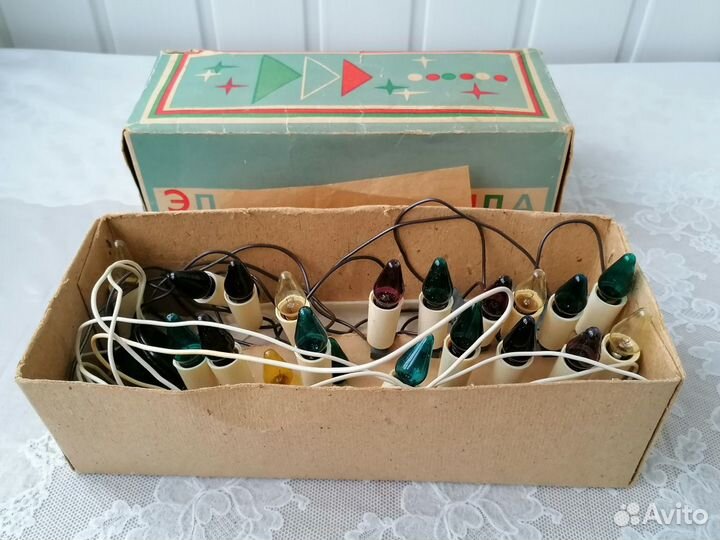 Гирлянда елочная электрическая свечи СССР. Рабоча