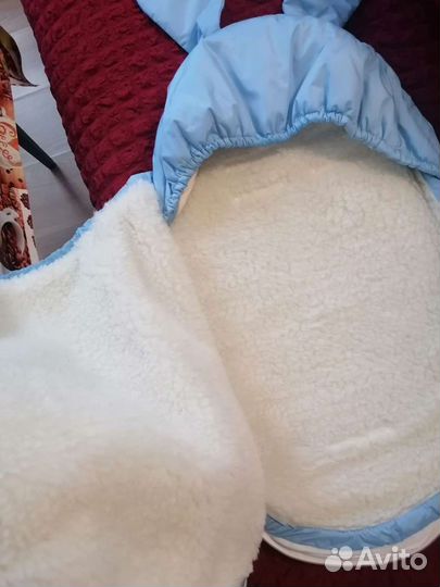 Детский зимний конверт-кокон