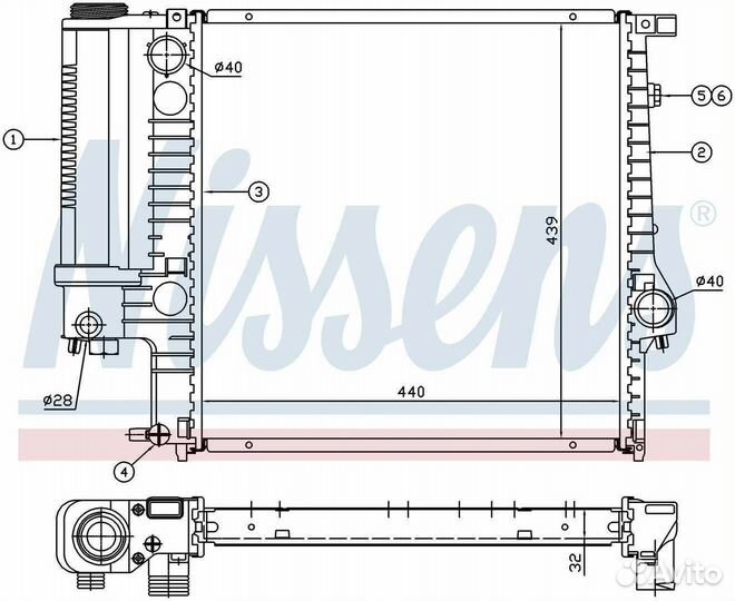 Радиатор охлаждения двс BMW 3 series E36 (1991) 31