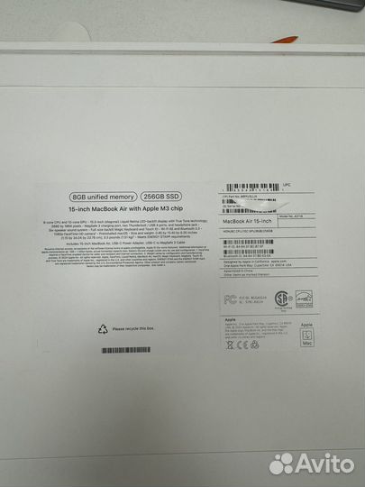 Macbook Air 15 2024 M3 8 256 midnight