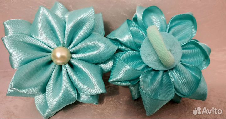 Резинки для волос ручной работы в стиле канзаши