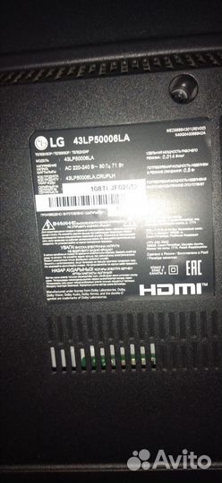 Запчасти для телевизоров LG 43LP50006LA 42CS560 и