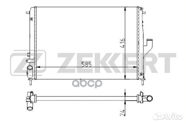 Радиатор охл. дв. Dacia Sandero 08- LADA Largu