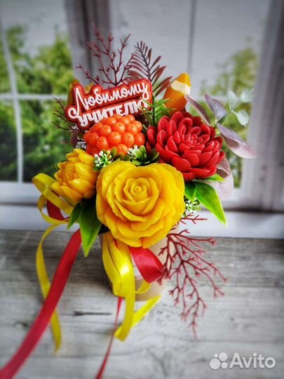 Мыло ручной работы Букет Учителю