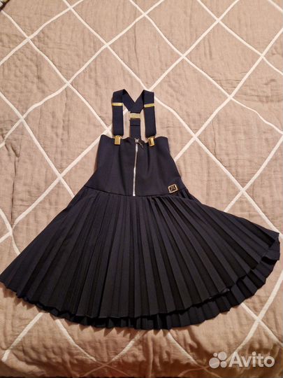 Школьный сарафан 128 Розовый какаду (Duwali )