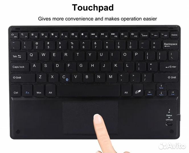 Чехол с блютуз клавиатурой для планшета