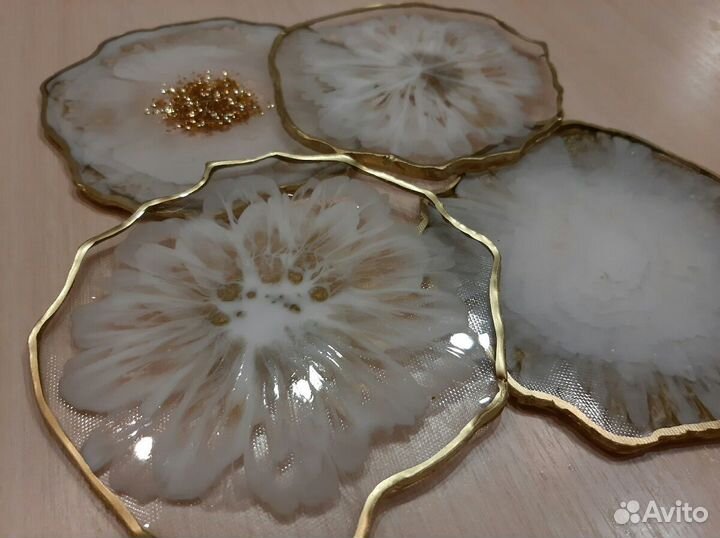 Подставки из эпоксидной смолы ручной работы