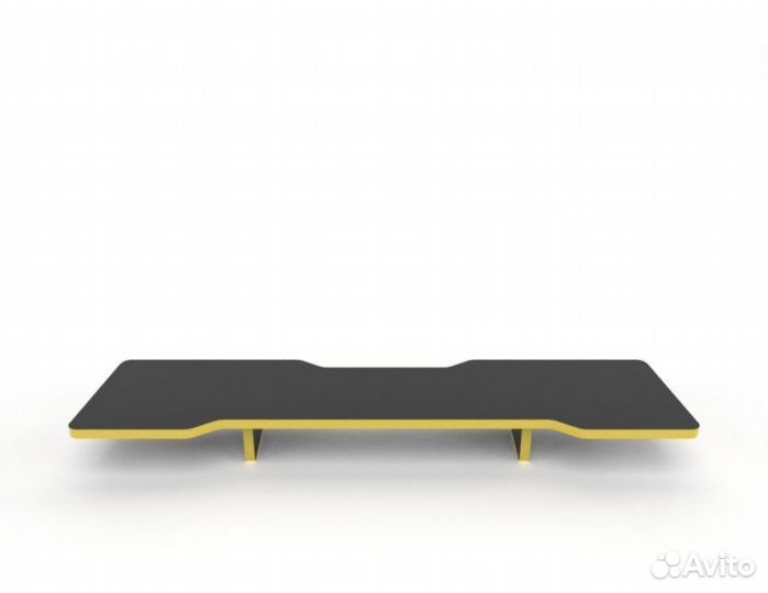 Подставка под 2 монитора (черная/желтая)