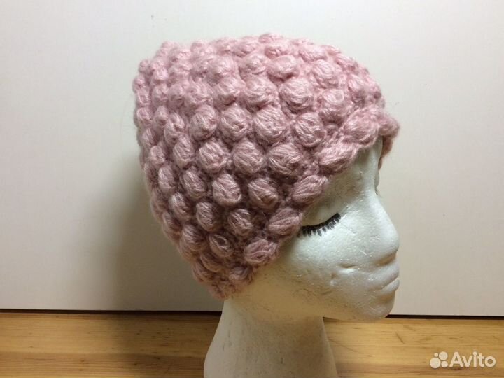 Очаровательная вязаная шапочка соты, 53-56, арт226