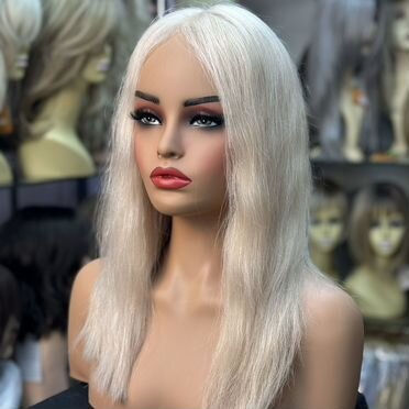 Парик из натуральных волос блонд