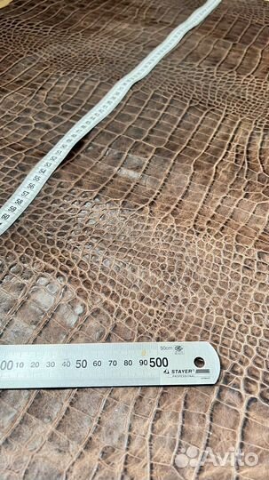 Кожа натуральная под кроко,большой кусок