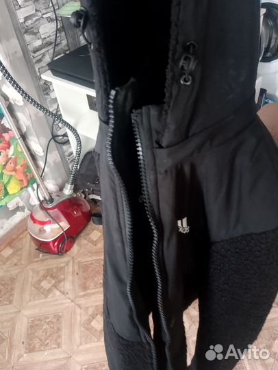 Куртка барашка двухсторонняя adidas