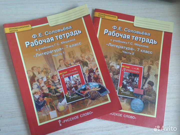 Рабочая тетрадь по литературе 7 класс 2 части