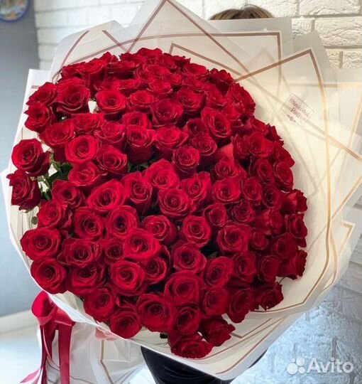 Букет красных роз 101, 201 шт доставка Сергиевская