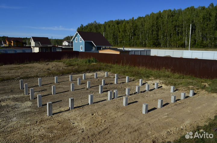 Фундамент по дом 10х10м