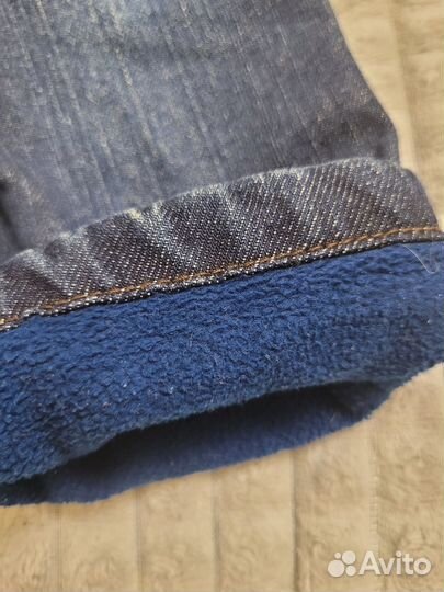 Джинсы утеплённые р.104