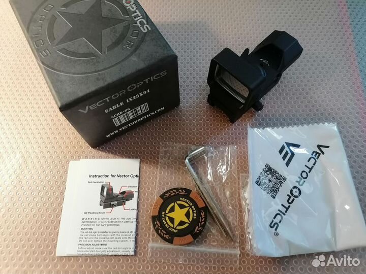 Коллиматорный прицел Vector Optics sable 1X25X34