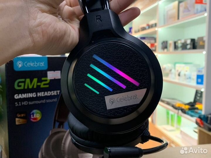 Наушники игровые проводные с микрофоном