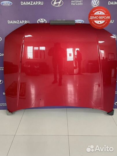Капот Hyundai Accent красный (малина)