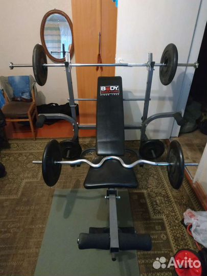 Скамья для жима с железом обмен pcp 6.32