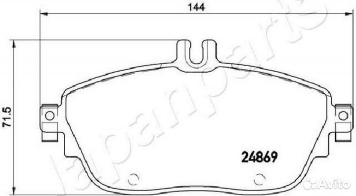 Japanparts PA-0503AF Колодки тормозные дисковые, к