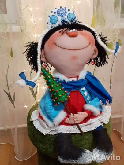 Текстильная кукла ручной работы 