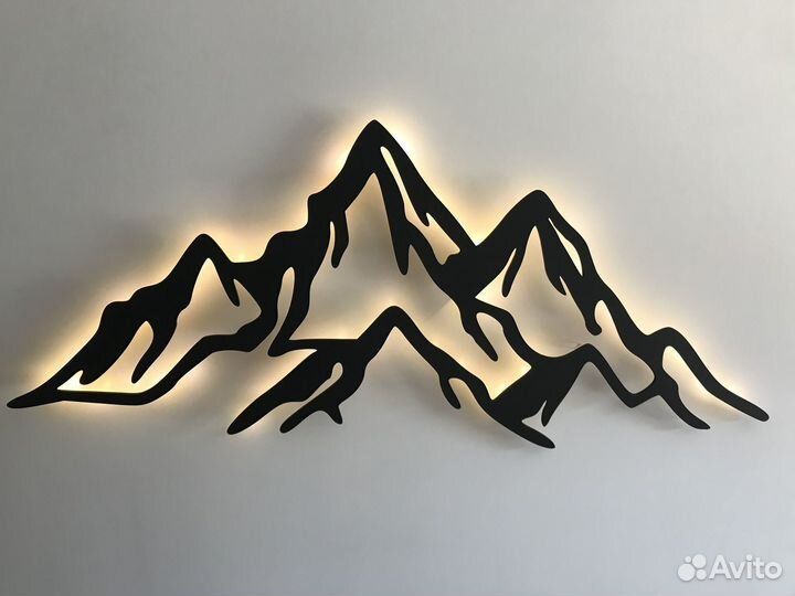Необычное панно горы с подсветкой