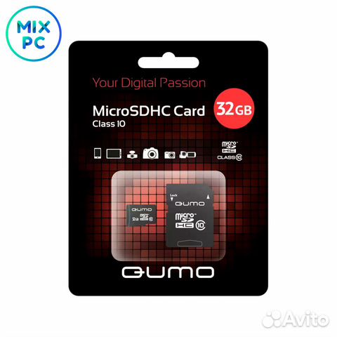 Флеш карта microSD 32GB qumo (SD адаптер) объявление продам
