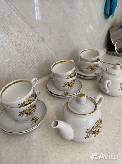 Чайный Рижский сервиз Советский Союз